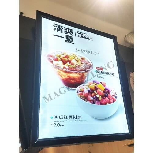 5Units A1 Black Snap Frame LED Illuminated Menu Light Boxes,Aluminum Frame Menu Display Boards for Restaurant