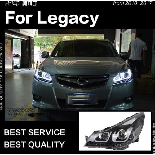AKD Car Styling Head Lamp for Legacy Headlights 2010-2016 Legacy LED Headlight Angel Eye DRL Hid Bi Xenon Auto Accessories