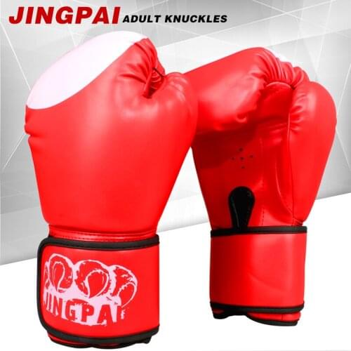 2020 Male Female 10oz PU Leather Muay Thai Boxing Gloves Sanda Wushu Fighting Sandbag Training Punching Bag Luvas Boxeo Guantes