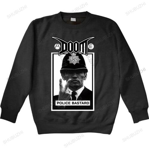 Brand fall winter hoodie Doom - Police Bastard hoodies (crust punk d-beat cotton sweatshirt drop shipping men autumn sweatshirts