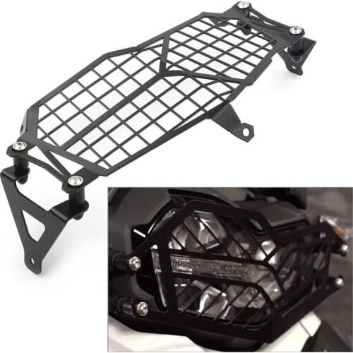 Black Motorcycle Headlight Guard Grill Protection Cover For 2018 2019 BMW F750GS F850GS Stainless Steel
