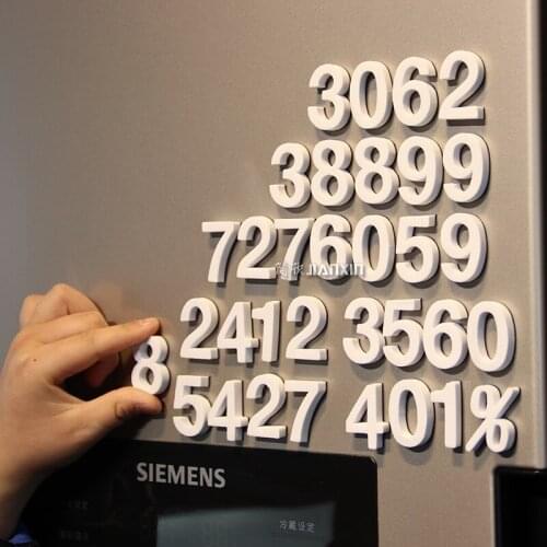 Black and white 68 digital/set magnet stickers refrigerator stickers young children early teaching math word wall decoration