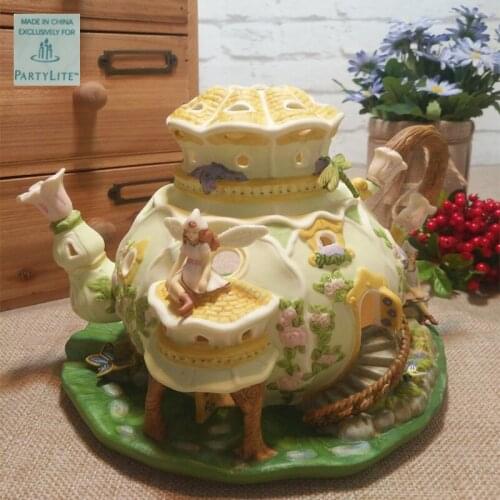 Home Furnishings Creative Ceramic Flower Fairy Castle Teapot Handcrafts Modern Home Furnishing Living Room Ornaments Gift