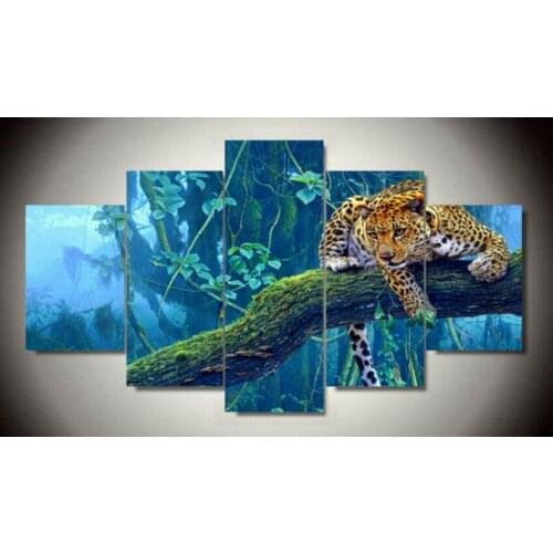 Wall Art Oil Painting Unframed Group Childrens Room Decor Print Picture Canvas Leopard Fantasy landscape