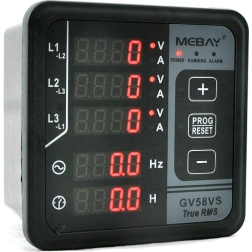 GV56 Upgraded GV58VS Three-phase digital display Multi-functional meter generator AC voltmeter frequency meter