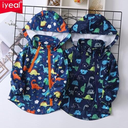 IYEAL Boys Canvas coat Girls Hooded Outerwear Kids Spring Autumn Jackets Clothes for Children Baby Boy Girl Clothing 2-7Y