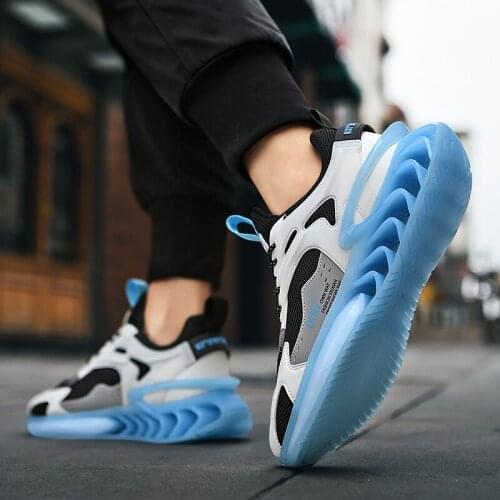 Trendy Breathable Men Running Shoes Blade Shock Absorption Comfortable Footwear Outdoor Wear-resistant Sports Shoes Zapatillas