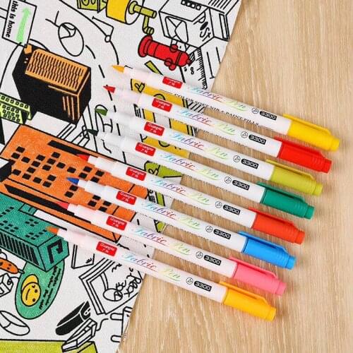 24Color Set Paint for Fabric Pen Clothes Textile Marke Brush Painting Art Supplies Drawing Graffiti DI YT-Shirt Crafts Canvas