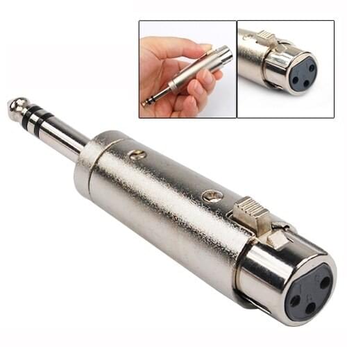 New XLR to female 6.3mm JACK LEAD PLUG Mic Microphone Patch Cable Adapter