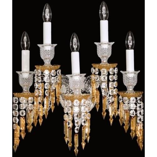 NEW Style French Noble Candle K9 Beautiful and wonderful crystal wall Lamp Bedside Wall Aisle Ktv LED lamp indoor wall light