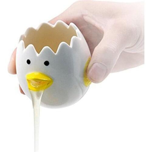 New Style Lovely Cartoon Chicken Ceramic Egg White Separator Yolk Dividers Kitchen Tool Supplies Accessories Products