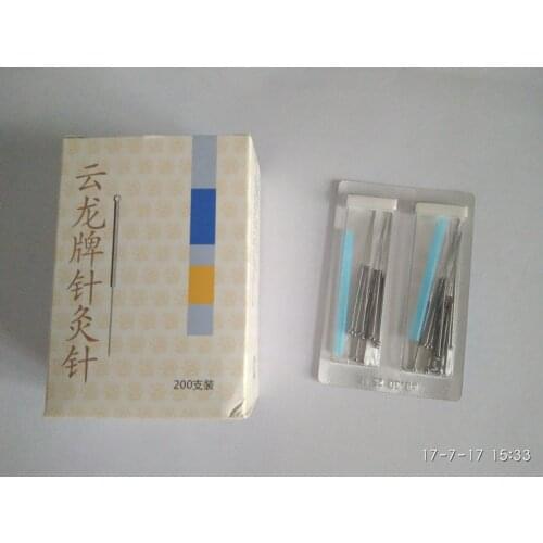 Non-disposable 200pcs/pack acupuncture steel handle needle silver needles with tube health care massage for beauty and body back