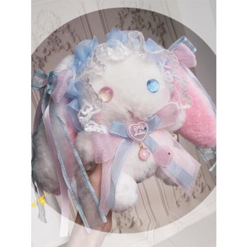 Original Lolita element sweet lop rabbit bag dark shoulder bag cute kawaii bow
