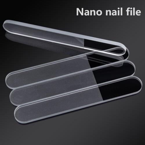 10pcs Nano Glass Nail Files Buffer Crystal Transparent Sanding Polishing Grinding Nail Block Durable Pedicure File Nail Art Tool
