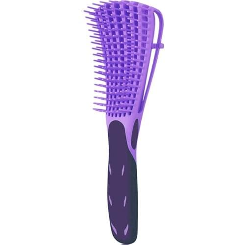 Q1QD Professional 8 Rows Detangling Brush Comb for Curly Wavy Wet Dry Thick Long Knotted Hair Brush Tool