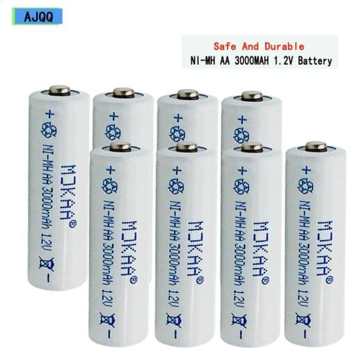 Sales AJQQ NI-MH AA 1.2V 3000MAH Alkaline Rechargeable Battery For Watch Camera Toys MP3/MP4