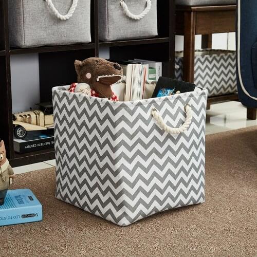 Folding Clothes Nursery Underwear Toy Laundry Cube Canvas basket Fabric Storage box