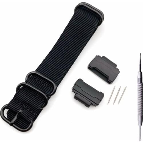 Watchband terminals Replacement for DW-56006900 GA-110 GW-M5610 series Nylon watch strap+Plastic interface watch band 16mm