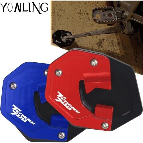 TENERE 700 CNC Aluminum Side Stand Enlarger Kickstand Enlarge Plate Foot pin pad For Yamaha Tenere 700 Tenere700 2019 2020