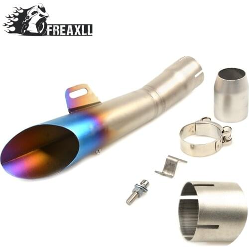 35MM-51MM Universal Motorcycle Exhaust Pipe Escape Scooter Muffler With DB Killer For Kawasaki Z 750 R ABS Ninja 600 ZX-6R Z800