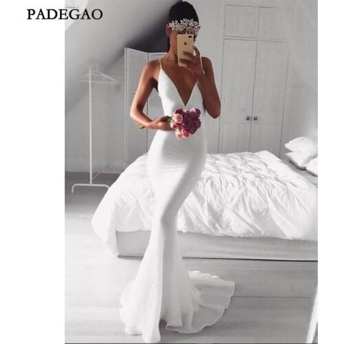 Elegant Mermaid Long V Neck Prom Dresses Simple Evening Dress Mermaid Sleeveless Evening Dresses Custom Made Vestido de noche