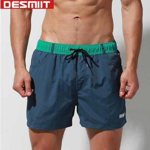 Waterproof Nylon Mens Swimming Shorts Desmiit Swimwear Swimming Trunks For Men Swimsuit Beach Wear Swim Surfing Short Pants 2019
