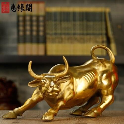 Ciyuan pure OX bull jewelry COPPER ornaments Ge Zhaocai desk furnishings niuqi living room feng shui dies wedding