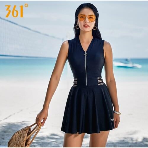 361 Swimwear Lady Push Up Dress Swimsuit Skirt Black Hot Spring New Large Size Swimming Suit for Women Pool Bathing Suits