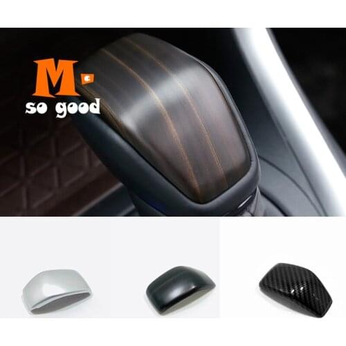 Mycarsogood ABS Carbon/Matte For Toyota Highlander Kluger 2020 2021 Accessories Car gear shift lever knob handle Cover Trim 1pcs