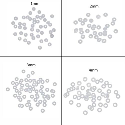 100Pcs Silicone Rubber Stoppers Rings Bracelet Lock Spacer Beads Jewelry Making