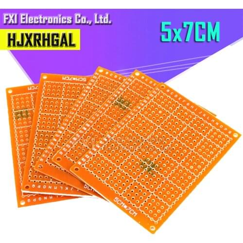 2Pcs 5*7cm pcb Prototype Paper Copper PCB 5*7 Universal Experiment Matrix Circuit Board 5x7cm Brand igmopnrq