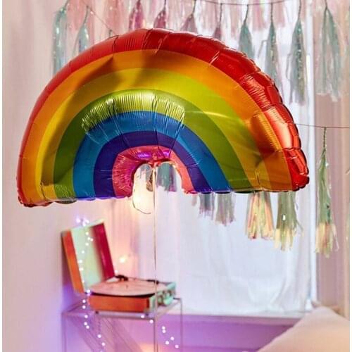 50pcs New rainbow smile blue cloud sun foil balloon kids gifts toys for wedding happy birthday party decor baby shower globos