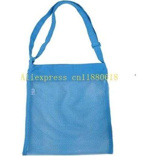 50pcs/lot Free Shipping 35X29CM Big Size Beach Bags For Adult Child Kids Mesh Summer Tote Bag Toys Collection Bags Storage Bags