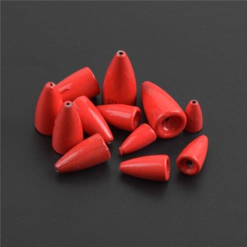 50Pcs Bullet Fishing Weights 1.75G-10G Flipping Sinker Carolina rig Texas Jig Casting Bass Lure Fishing Tackle