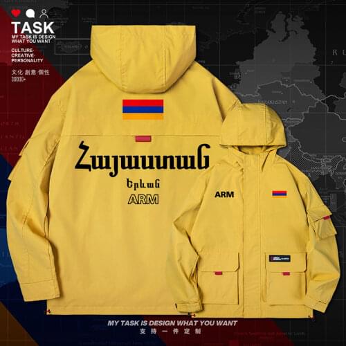 Armenia Armenian ARM AM men jacket hooded nation flag mens clothing jackets new mens chaquetas hombre casual clothes autumn