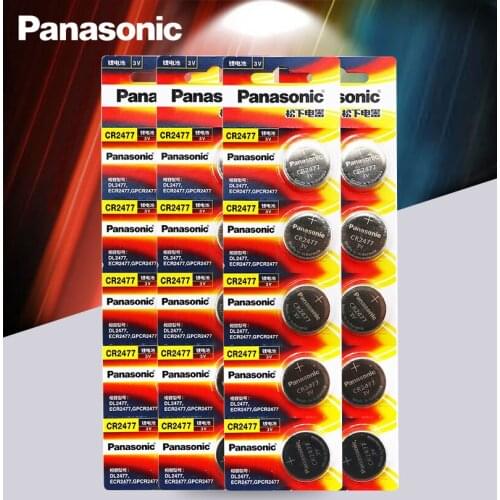 20PCS/LOT Panasonic CR2477 3V CR 2477 High Performance High Temperature Resistant Button Coin Battery Cell Batteries Card pac