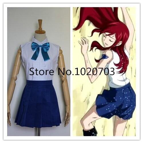 Free Shipping Fairy Tail Erza Scarlet Cosplay Costume