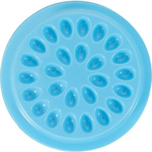 20pcs Plastic Eyelash Glue Holder Pink Blue Disposable Flower Shaped Glue tray Pad Pallet for Grafting Eyelash Extension