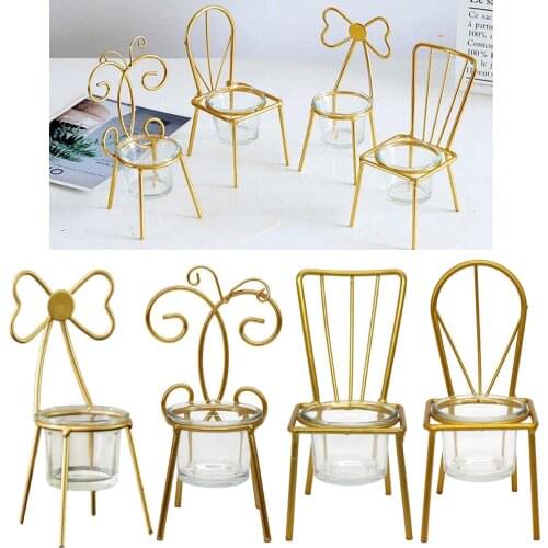 Retro Chair Shaped Candle Holder, Mini Tea Light Stand Holder, Table Centerpiece