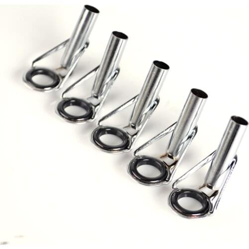 Top Quality 5PCS/lot 1.6mm-4.6mm Stainless Steel Fishing Rod Top Guide Tip Repair Kit DIY Eye Rings Fishing Tackle Shop
