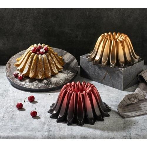 Star Drop Titanium Coating Casting Cake Mold Red Gold Color Ovenware Kitchenware Fireproof Non Stick High Performance FREE SHİPP