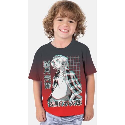 Toddler Tokyo Revengers 3D Print T-shirts for Kids Cartoon Anime Tshirts Cool Boys Girls T Shirts Summer Children Tees Infantil