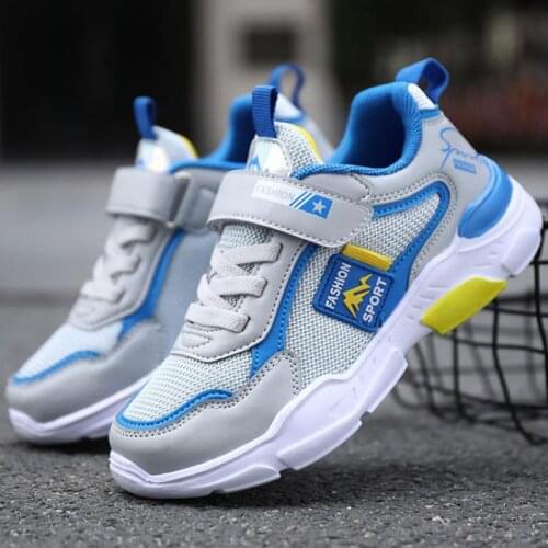 Kids Fashion Sneakers For Boys Mesh Tennis Shoes Breathable Sports Running Shoes Soft Bottom Lightweight Children Casual Shoes