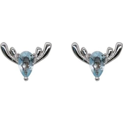 Trendy Cubic Zircon Christmas Stud Earrings For Women Statement Real 925 Sterling Silver Elk Earring Party Gifts Fashion Jewelry