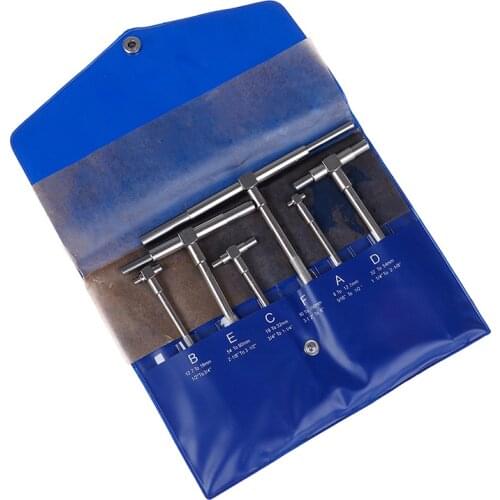 Adjustable 6Pcs 8-150mm (5/16 "-6") Telescoping Gauge Set Internal Gauge Hole Gauges For Quick Inside Measurements Of Holes