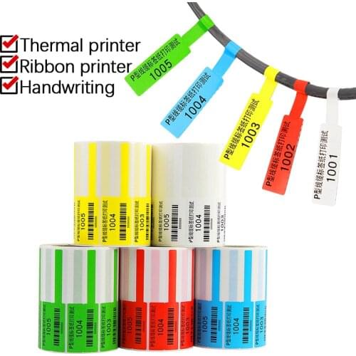 500Pcs/Roll Thermal Cable Label Stickers Waterproof Network Ethernet Cables Marker Organization Tag 84*26mm