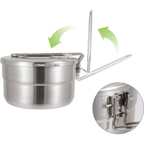 Outdoor Sauce Pan Saucepan Porridge Milk Steak Pot Food Container Camping