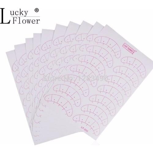 70Pairs/pack Eyelash Extensions Pad Under Eye Paper Patches Stickers with Scale for Grafting Lashes Practice Makeup Tool