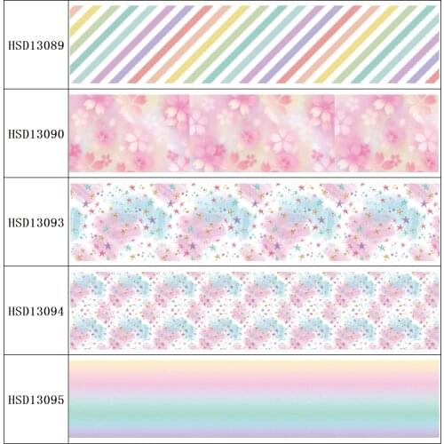 22MM 25MM 38MM 50MM 75mm Printed Pattern on Grosgrain Ribbon for diy ribbon