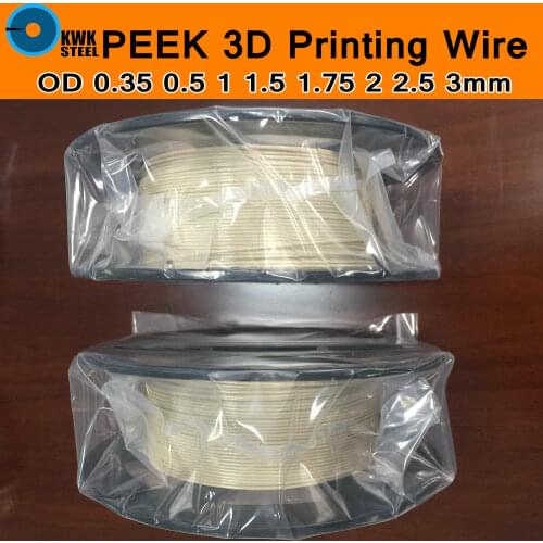 PEEK Printing Material for 3D Printer Grade 450G 100% Pure Polyetheretherketone Thermoplastic Conform Extrusion Wire 1.75mm DIY